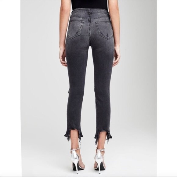 Lagence High Line Skinny High Rise Jeans in Nighttime Destruct Size 26 - Picture 3 of 14